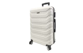 Bavy Cestovní kufr skořepinový 24" Ribs White