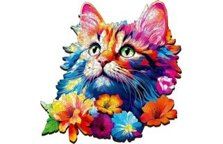 EscapeWelt Dřevěné puzzle Kočka 200 dílků