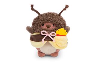 NICI plyš MyMochi Medvídek Nomo 8cm v kostýmu včelky a hranolkami,set dárkové balení 8,5x6,5x10cm