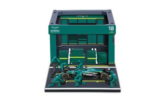 Bburago - Formula Racing F1 Pit Pass set - Aston Martin AMR25 (2025), #18 Lance Stroll, 1:43
