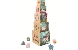 2Kids Toys Skládací věž z kostek Farma