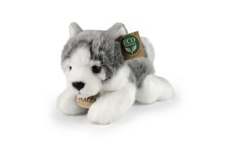 Rappa Plyšový pes husky ležící 20 cm ECO-FRIENDLY