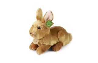 Rappa Plyšový králík hnědý ležící 23 cm ECO-FRIENDLY
