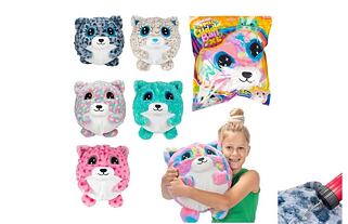 Míček zvířátko nafukovací plyš 30cm mix druhů v sáčku 12m+