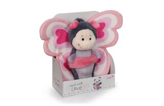NICI Plyšový motýlek Love v dárkové krabičce, 21cm