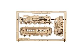 Ugears 2,5D dřevěné mechanické puzzle Steam Express