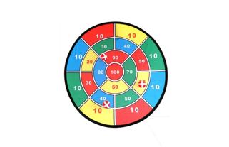 Velký terč s míčky