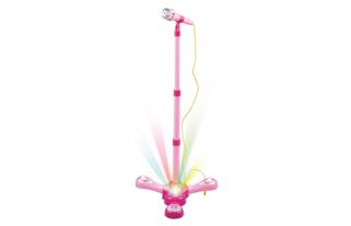 Mikrofon karaoke růžový na baterie