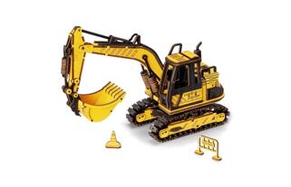 RoboTime dřevěné 3D puzzle Bagr