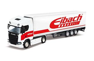 Bburago 1:43 Truck with trailer - Scania 770 S - White Trailer Eibach
