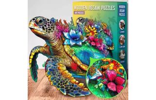 EscapeWelt Dřevěné puzzle Želva 200 dílků
