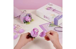 RoboTime 3D skládačka Fialová růže