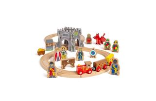 Bigjigs Rail Dřevěná vláčkodráha Středověk