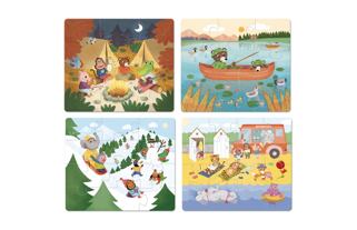Vilac Holzpuzzle Abenteuer 4in1