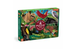 Mudpuppy Reversible Rainforest puzzle oben und auf dem Boden 100 Teile