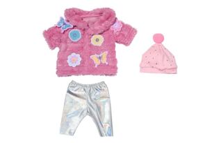 BABY born Souprava s růžovým kožíškem, 43 cm