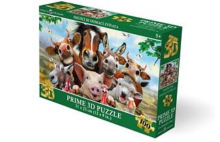 Puzzle 3D - Smějící se domácí zvířata