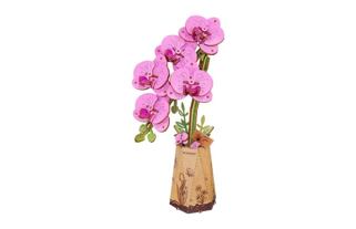 RoboTime 3D dřevěná skládačka Fialová orchidej