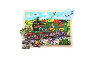 Bigjigs Toys Holzeisenbahn Puzzle 24 Teile