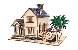 Woodcraft Dřevěné 3D puzzle Dům na pláži