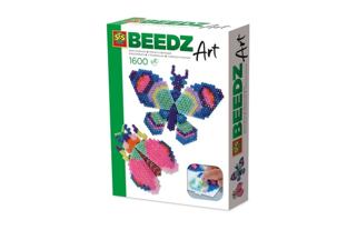 Stickereiperlen Kunst - Schmetterling und Käfer