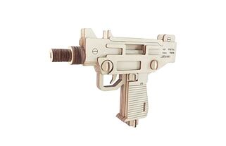 Woodcraft Dřevěné 3D puzzle Pistole UZI