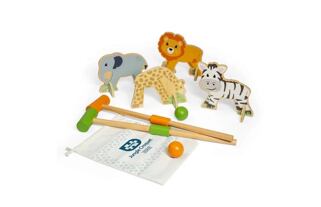 Bigjigs Toys Dřevěný kroket Džungle