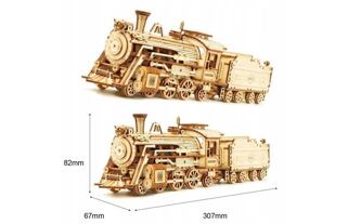 RoboTime 3D Puzzle Dampflokomotive aus Holz