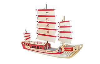 Woodcraft 3D Puzzle aus Holz Japanisches Segelschiff