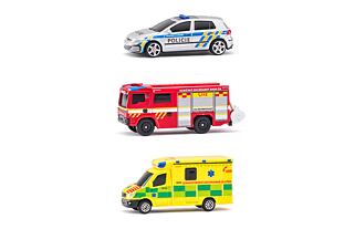 Maisto - CZ - Sada Záchranných vozidel, Česká republika - Policie, Sanitka, Hasičský vůz, 1:64