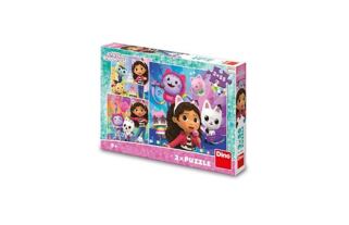 Puzzle Gábinin kouzelný domek 3 x 55 dílků