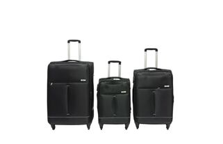 Bavy Cestovní kufr látkový Black - set 3 ks