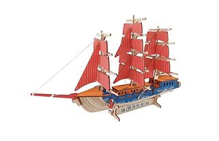Woodcraft Dřevěné 3D puzzle Evropská plachetnice