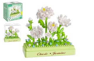 Stavebnice mini KOCO Jasmín plast 285ks v krabičce 11x12x5cm