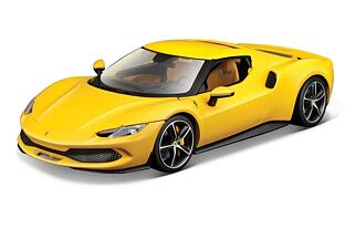 Bburago - RACE+PLAY, Ferrari 296 GTB, žlutá, 1:18