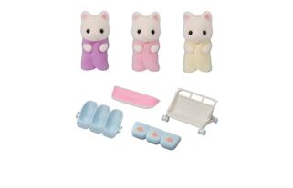 Sylvanian Families  Květinová kočičí trojčata s kočárkem