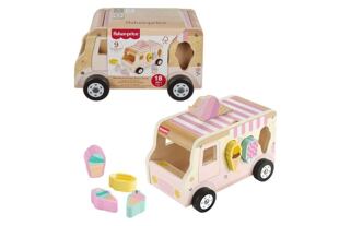 Fisher Price DŘEVĚNÁ VKLÁDAČKA ZMRZLINÁŘSKÉ AUTO