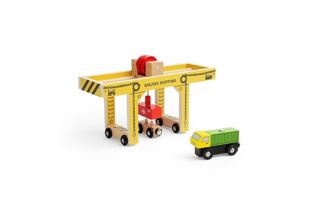 Bigjigs Rail Dřevěný Portálový jeřáb