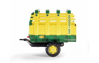 Vlečka na seno za traktor 1osá Hay Wagon - zelenožlutá