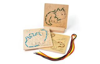 Bigjigs Toys Provlékání podle čísel Dinosauři