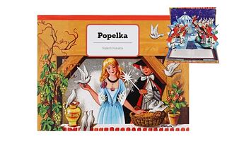 Knížka Popelka unikátní prostorové pohádky CZ text 26,5x20,5cm