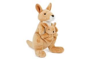 Klokan s mládětem plyš 16cm