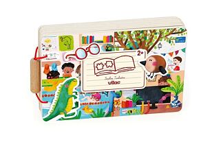 Vilac Dřevěná knížka s puzzle Aktivity