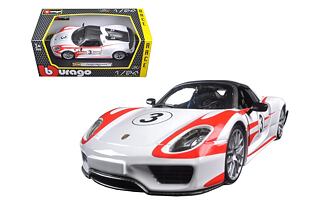 RACE PORSCHE 918 WEISSACH 1:24 bílé