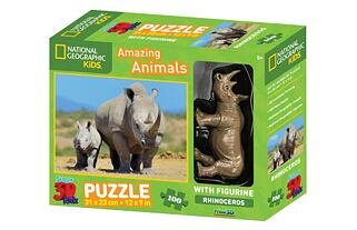 3D Puzzle Nosorožec 100 dílků figurka