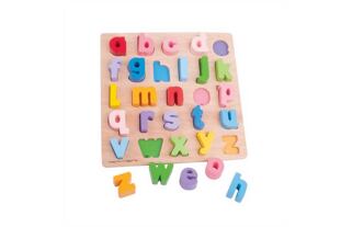 Bigjigs Baby Holzpuzzle Alphabet Kleinbuchstaben