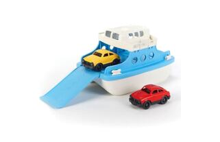 Green Toys Blaue und weiße Fähre mit Autos