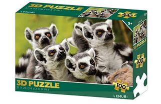 Puzzle 3D - Lemuři