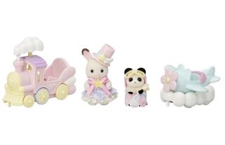 Sylvanian Families - Letadlo, vláček a baby figurky v zábavném parku