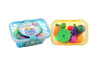 Košík s potravinami-krájení